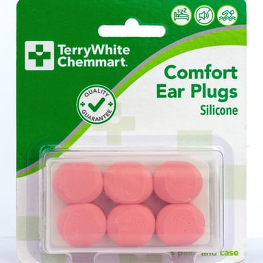 TerryWhite Chemmart Silicone Ear Plugs 3 pairs
