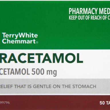 TerryWhite Chemmart Paracetamol 500mg - 50 tablets
