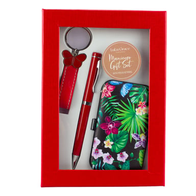 Lulu Grace Manicure Gift Set With Pen & Key Ringrainforest 1 each