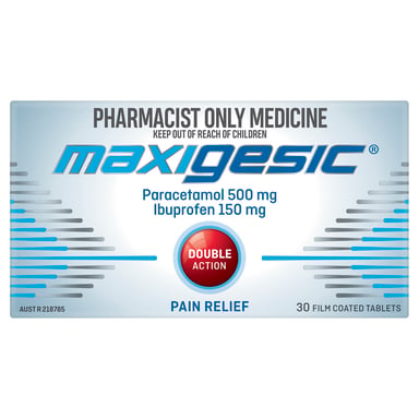 Maxigesic Paracetamol + Ibuprofen 150mg - 30 tablets