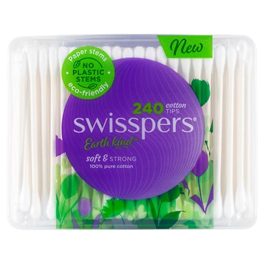 Swisspers Cotton Tips Paper Stems 240 pack