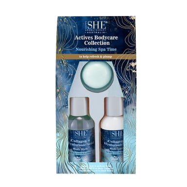 She Aromatherapy Active Body Trio Bath Set Collagen & Hyaluronic Acid 1 each