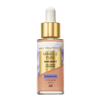 Max Factor Miracle Pure Skin Reset Liquid Foundation Light 40-60 - 30ml