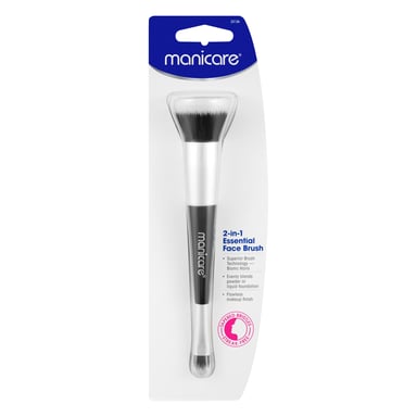 Glam By Manicare 2-In-1 Essential Face Brush 1 each