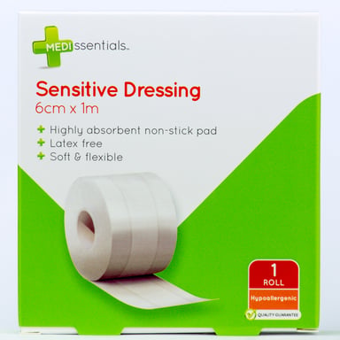 Medissentials Adhesive Sensitive Dressing 6cm X 1m - 1 each