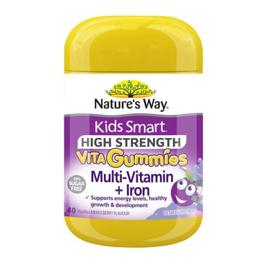 Nature's Way Kids Smart Vita Gummies Multi-Vitamin + Iron 40 pastilles