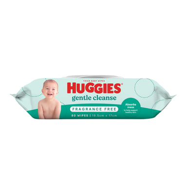 Huggies Baby Wipes Fragrance Free Refill 80 wipes
