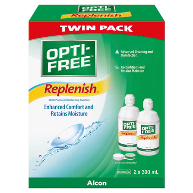 Opti-Free Replenish Twin 300ml - 2 pack
