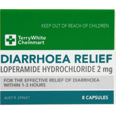 TerryWhite Chemmart Diarrhoea Relief 8 capsules