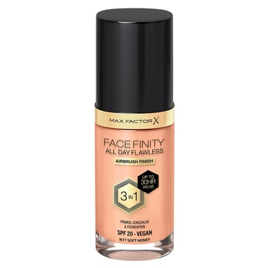 Max Factor Facefinity All Day Flawless D5 Free Foundation Soft Honey 77 - 30ml