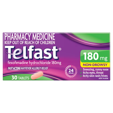 Telfast 180mg - 30 tablets