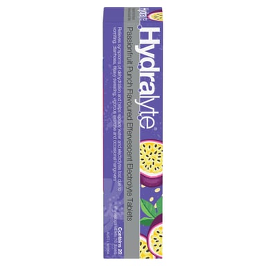 Hydralyte Effervescent Passionfruit Punch 20 tablets