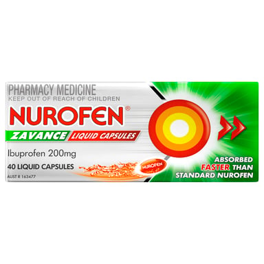Nurofen Zavance 200mg - 40 liquid capsules