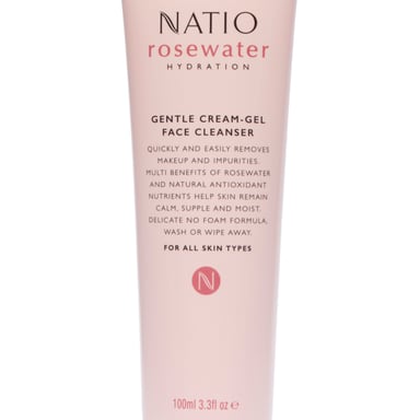 Natio Rosewater Hydartion Gentle Cream Gel Cleanser 100ml