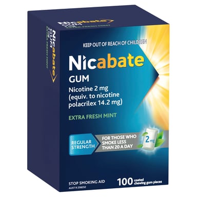 Nicabate Gum 2mg - 100 pieces