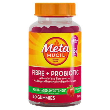 Metamucil Fibre + Probiotic Strawberry Gummies 60 gummies