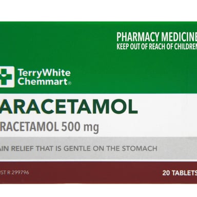 TerryWhite Chemmart Paracetamol 500mg - 20 tablets