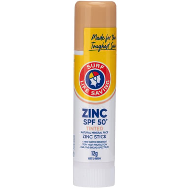 Surf Life Saving Sunscreen SPF50+ Zinc Stick 12g