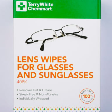 TerryWhite Chemmart Lens Cleaning Wipes 40 pack