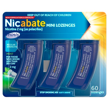 Nicabate  Minis Lozenge Mint 2mg - 60 pack