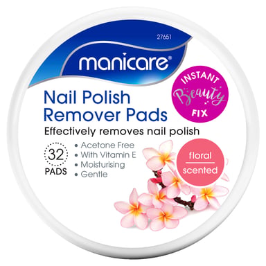 Manicare Nail Polish Remover Pads Floral Scented 1 each