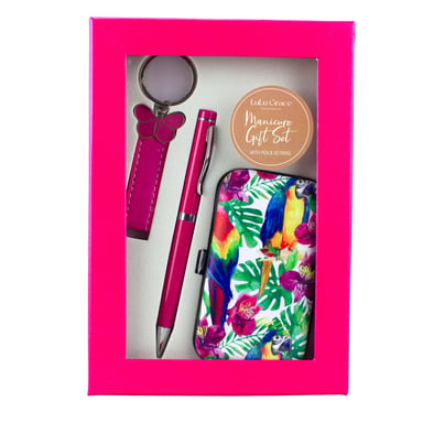 Lulu Grace Manicure Gift Set With Pen & Key Ring Parrot 1 each