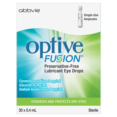 Optive Fusion Eye Drops 0.4ml - 30 doses
