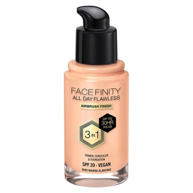 Max Factor Facefinity All Day Flawless D5 Free Foundation Warm Almond 45 - 30ml