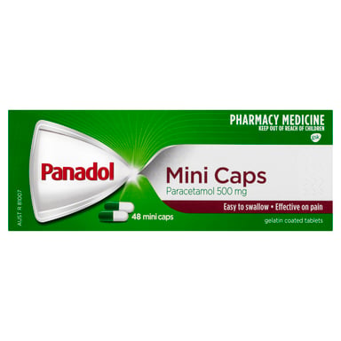 Panadol Mini Caps 500mg - 48 caplets