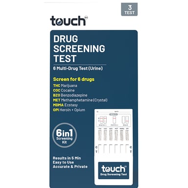 TouchBio 6 Multi-Drug Test (Urine) 3 pack