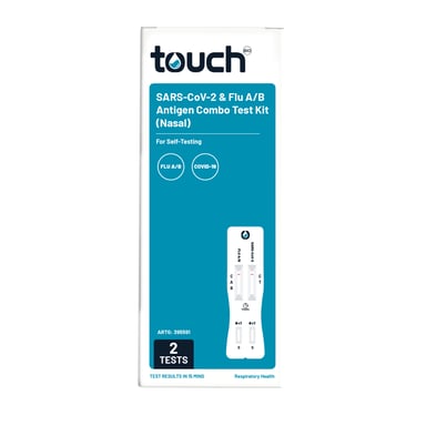 TouchBio 2in1 Flu A/B and COVID-19 Rapid Antigen Self-Testing Kit 2 pack