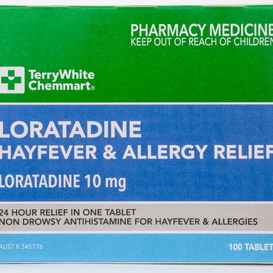 TerryWhite Chemmart Loratadine 10mg - 100 tablets