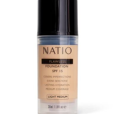 Natio Flawless Foundation SPF15 Light Medium 1 each