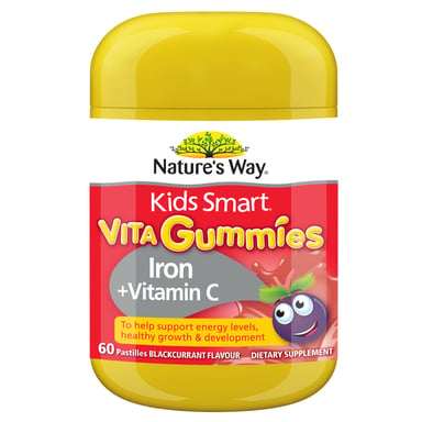 Nature's Way Kids Smart Vita Gummies Iron + Vitamin C 60 pastilles
