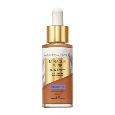 Max Factor Miracle Pure Serum Foundation 85-90 Medium To Deep 30ml