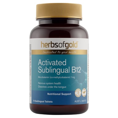 Herbs of Gold Activated Sublingual B12 - 75 tablets