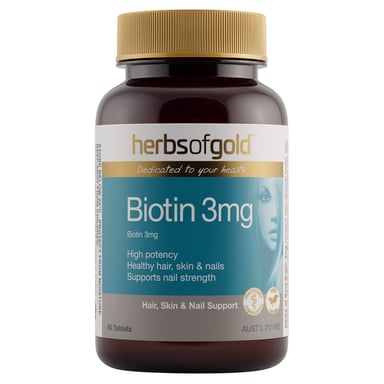 Herbs of Gold Biotin 3mg - 60 tablets
