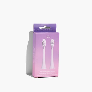Gem Electric Toothbrush Replacement Heads Rose 2 pack