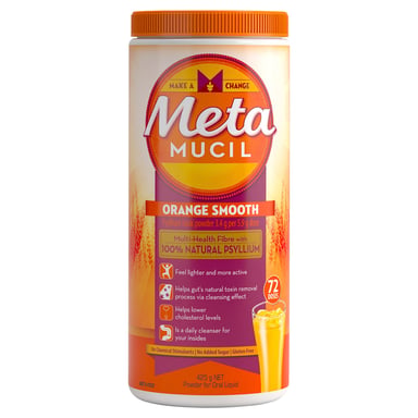 Metamucil Powder Smooth Orange 425g - 72 doses