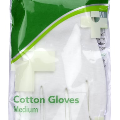 TerryWhite Chemmart Cotton Gloves Medium 1 pair