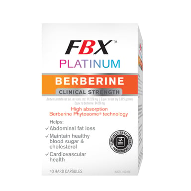 FBX Platinum Berberine Clinical Strength 40 capsules