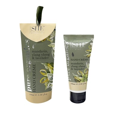 She Aromatherapy Pure Organics Hand Cream Mandarin, Ylang Ylang & Lavender 100ml