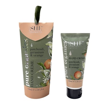 She Aromatherapy Pure Organics Hand Cream Patchouli,Geranium & Orange 100ml