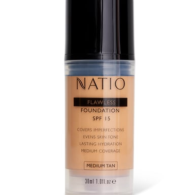 Natio Flawless Foundation SPF15 Medium Tan 30ml