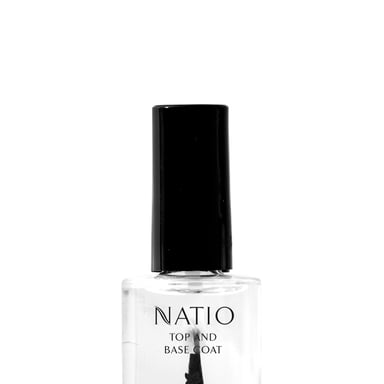 Natio Nail Colour Top And Base Coat 1 each