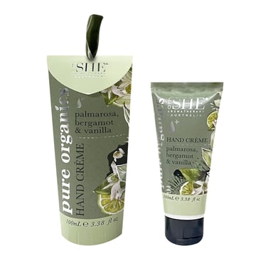 She Aromatherapy Pure Organics Hand Cream Palmarosa, Bergamot & Vanilla 100ml