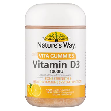 Nature's Way Adult Vita Gummies Vitamin D3 1000IU 120 pastilles
