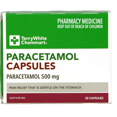 TerryWhite Chemmart Paracetamol 500mg - 20 capsules