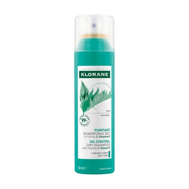 Klorane Oil Control Dry Shampoo With Nettle & Vitamin E - Oily Scalp And Hair 150ml