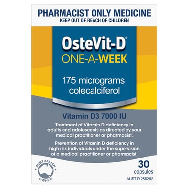 OsteVit-D One-A-Week Vitamin D3 7000IU - 30 capsules